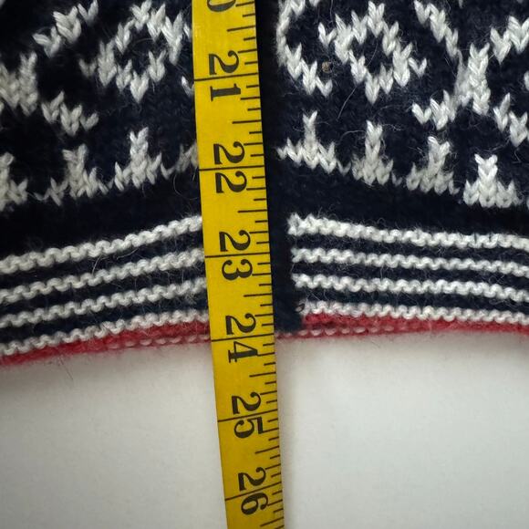 THE ALPACA CONNECTION Sweater Large Hoodie Cardigan Fair Isle Full Zip Llama - Picture 15 of 15